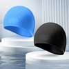 Bonnet de bain Greatever pour adulte, antidérapant et hautement élastique - Bleu + Noir