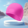 Bonnet de bain Greatever pour adulte, antidérapant et hautement élastique - Rose