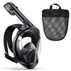 Adult Full-Face Snorkel Mask | PE & Anti-Fog & Leak-Proof & Dry Top & Camera Mount - Black