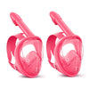 Greatever Kids Full Face Snorkel Mask | Colorful & Fun Gift | 2Pcs - Pink & Pink