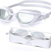 Lunettes de natation Greatever pour adultes, antibuée et protection UV - Blanc/Transparent
