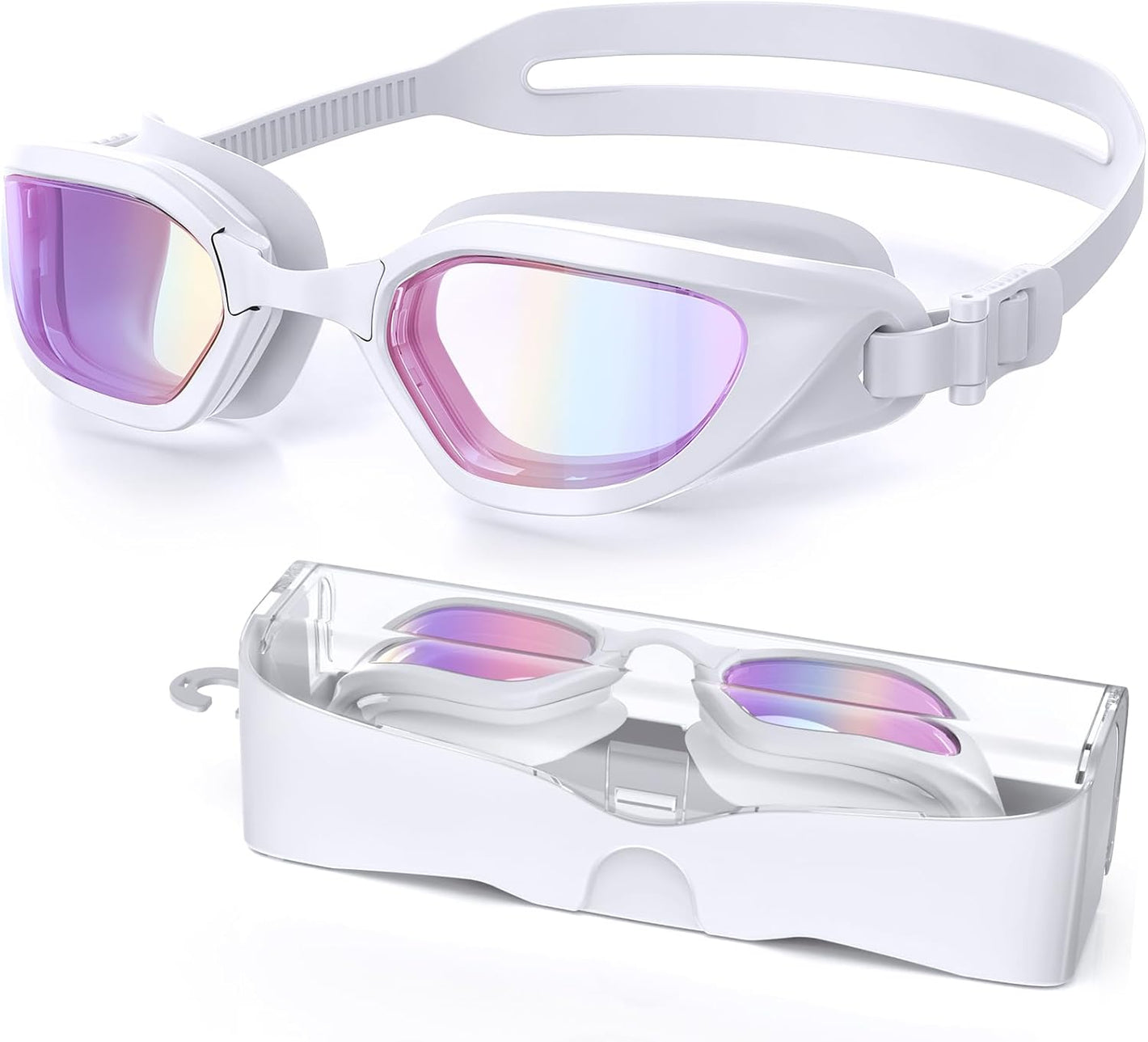 Lunettes de natation Greatever pour adultes, antibuée et protection UV
