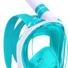 Greatever Kids Full Face Snorkel Mask | Ages 5–12 | Colorful Design & Fun Gift Idea - Cyan White