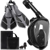 Ensemble masque et tuba complet Greatever pour adultes - Noir