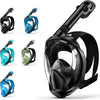 Greatever Full Face Snorkel Mask, Snorkeling Gear for Adults - Black