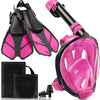 Ensemble masque et tuba complet Greatever pour adultes - Rose