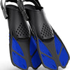 Greatever Adults Snorkel Fins | Adjustable Buckles Open Heel Swim Flippers - Blue