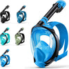 Greatever Full Face Snorkel Mask, Snorkeling Gear for Adults - Blue