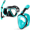 Ensemble masque facial et tuba Greatever G1 pour adultes - Cyan