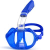 Masque de plongée demi-visage Greatever, innovant avec respiration nasale - Bleu