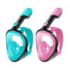 Masque de plongée intégral anti-buée et anti-fuite Greatever G1 pour adultes, 2 pièces - Cyan et rose