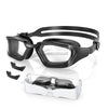 Greatever Anti-fog Swimming Goggles, HD Wide View Goggles Unisex-Adult - G1-black/ Clear Smoke Lens