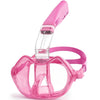 Masque de plongée demi-visage Greatever, innovant avec respiration nasale - Rose