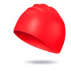 Bonnets de bain Greatever pour adultes, bonnet de bain en silicone haute élasticité - Rouge