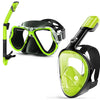 Greatever Adults G1 Full Face Mask And Dry Snorkel Set - Green