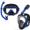 Masque facial intégral et équipement de plongée Greatever G1 pour adultes - Bleu