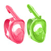 Greatever Kids Full Face Snorkel Mask | Colorful & Fun Gift | 2Pcs - Pink & Grass Green
