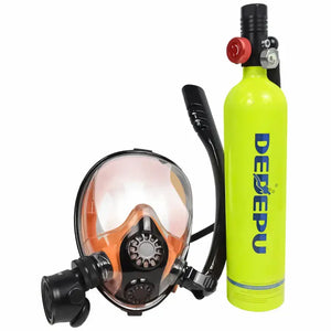 Greatever Fluorescent Green Mini scuba tank with snorkel