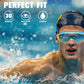 Greatever Wide View Swim Goggles for Adults, Anti-Fog & Comfortable No-Leak Fit