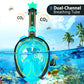 Adult Full Face Snorkeling Mask, PE Material, with Dry Top Respiratory System, Anti-Fog and Leak-Proof Snorkel, Detachable Camera Mount
