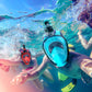 Adult Full Face Snorkeling Mask, PE Material, with Dry Top Respiratory System, Anti-Fog and Leak-Proof Snorkel, Detachable Camera Mount