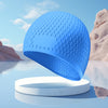 Bonnet de bain Greatever pour adulte, antidérapant et hautement élastique - Bleu