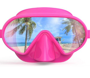 Greatever Swimming Goggles with Nose Cover , Anti-Fog Lens Leakproof Skirt for Adults Kids