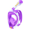 Greatever Kids G2 Full Face Snorkel Mask with Latest Dry Top System - Purple