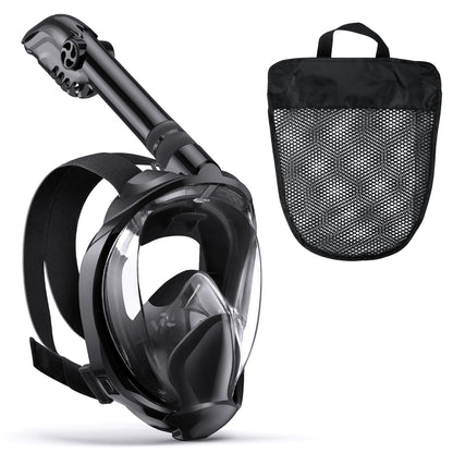 Adult Full-Face Snorkel Mask | PE & Anti-Fog & Leak-Proof & Dry Top & Camera Mount