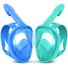Masque de plongée intégral Greatever pour enfants, lot de 2  - Bleu et cyan