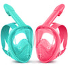Masque de plongée intégral Greatever pour enfants, lot de 2  - Cyan et rose