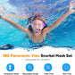 Greatevet Kids Snorkel Set, Anti-Fog Panoramic Tempered Glass Kids Snorkel mask - Available in US & Canada Only