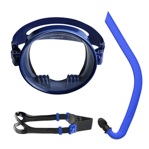 Anti-fog goggles, snorkeling mask, one-way clean air valve swim snorkel