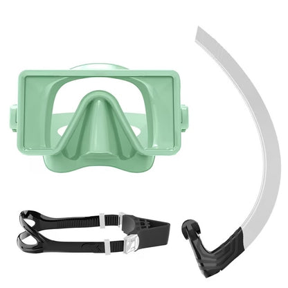 Swimming Goggles with Nasal Mask, Anti-fog Waterproof Swimming Snorkel