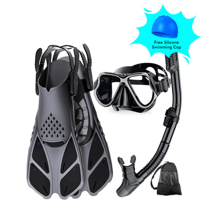 Greatever Adults Mask Fins Snorkel Set Snorkeling Gear