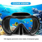 Water Sports Silicone Scuba Swimming Swim Diving Mask Snorkel Glasses Anti Fog Goggles black