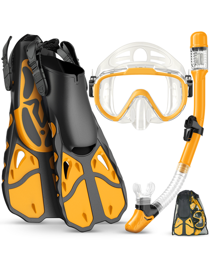 Ensemble de plongée Greatever avec palmes pour adultes