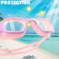 Greatever Kids Swimming Goggles Cap Set for Kids 6-14, Anti-Fog & Anti-UV