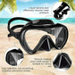 Water Sports Silicone Scuba Swimming Swim Diving Mask Snorkel Glasses Anti Fog Goggles black