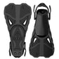 Greatever Adults Vented Blade Flippers Adjustable Open Heel Swim Fins