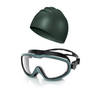 Ensemble de lunettes et bonnet de natation pour adultes Greatever - Vert foncé