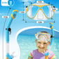 Greatever Kids Dry Snorkel Set - 10 Color Options! Panoramic Wide View Anti-Fog Scuba Diving Mask