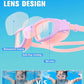 Greatever Kids Swimming Goggles Cap Set for Kids 6-14, Anti-Fog & Anti-UV