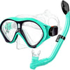 Greatever Kids Snorkel Set - Black/Cyan