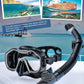 Greatever Dry-Top Snorkel Set With 180°Panoramic Wide View Diving Mask for Adults