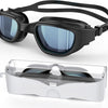 Greatever Swimming Goggles Polarized UV Protection Adult Goggles - Black/Clear Smoke