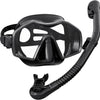 Greatever Snorkeling Gear for Adults, Dry Top Snorkel Mask Adult - Black