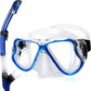 Greatever Dry Snorkel Set Panoramic Wide View Anti-Fog Scuba Diving Mask