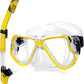 Greatever Kids Dry Snorkel Set Panoramic Wide View Anti-Fog Scuba Diving Mask