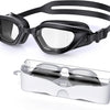 Greatever Swim Goggles Adults, Anti-Fog UV Protection Goggles - Black/Clear Smoke